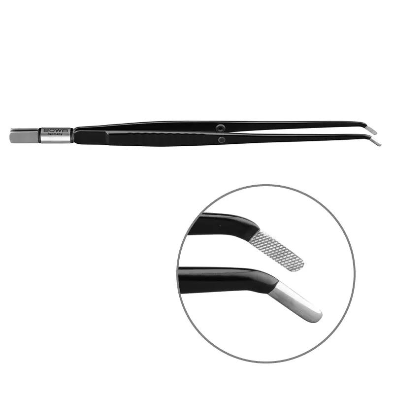 Біполярний пінцет, вигнутий, 195 мм, 8 мм x 2 мм, квадратний профіль. BOWA-electronic GmbH & Co. KG